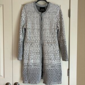 Nic+Zoe Mid Length Patterned Coat Cardigan